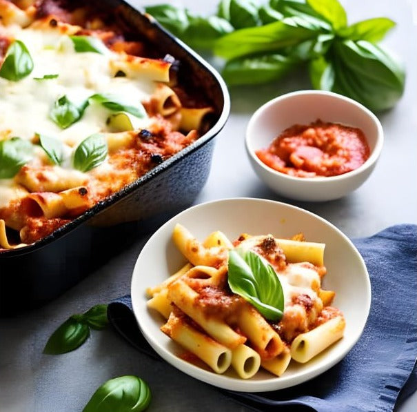 Baked Ziti w beef - Farmers Market Only